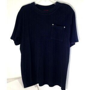 Vintage Venezia Jeans Black Soft Stretch Knit Shirt Size 14/16 XL Pocket